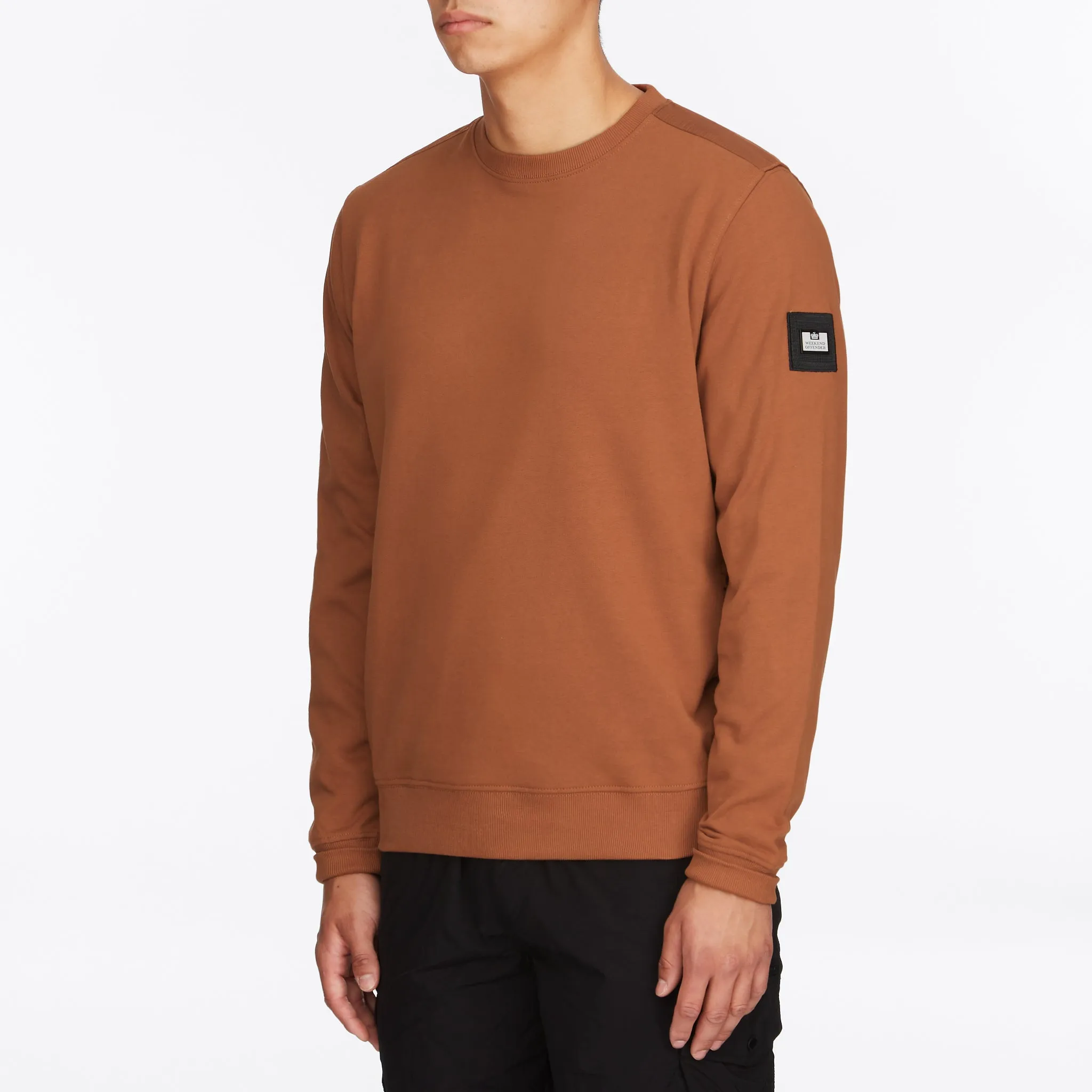 Weekend Offender F Bomb Badge Crewneck Sweatshirt - Russet