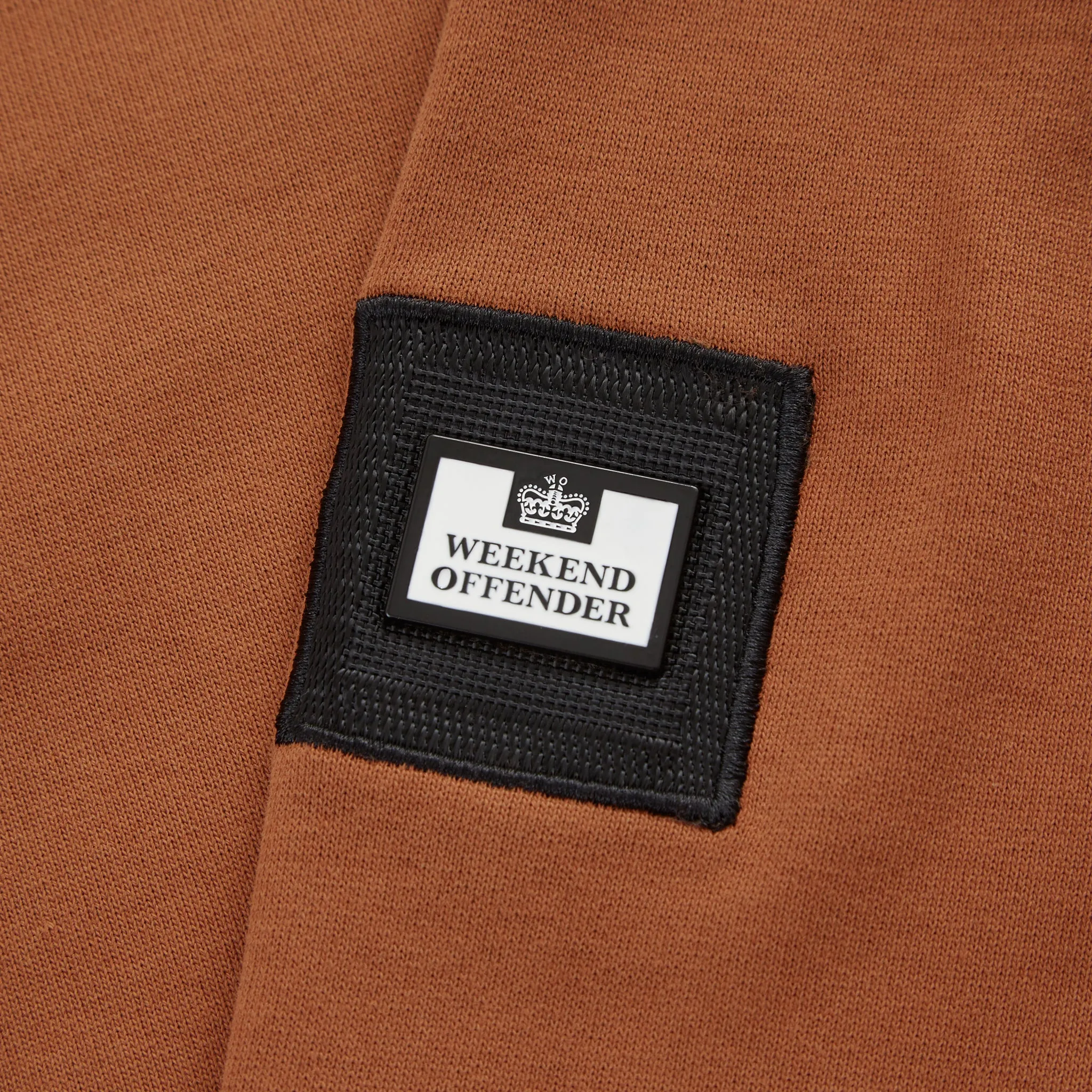 Weekend Offender F Bomb Badge Crewneck Sweatshirt - Russet