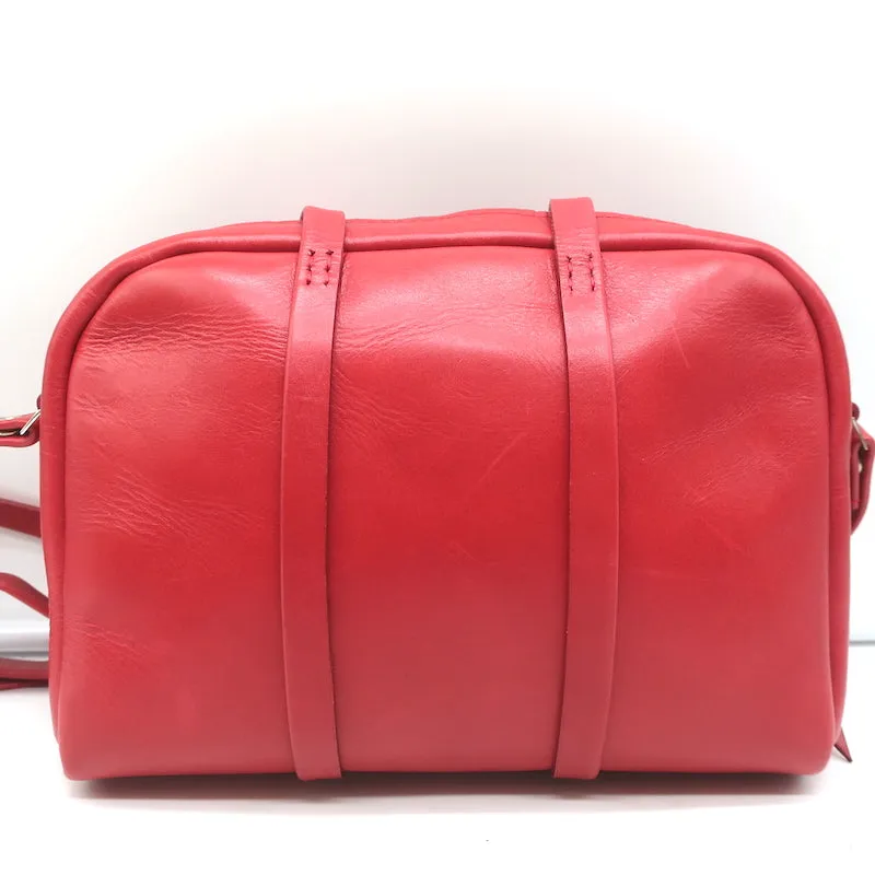 Wendy Nichol Soft Duffle Bag Red Leather Small Crossbody
