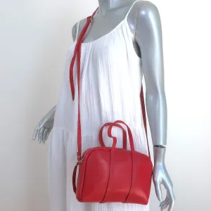 Wendy Nichol Soft Duffle Bag Red Leather Small Crossbody