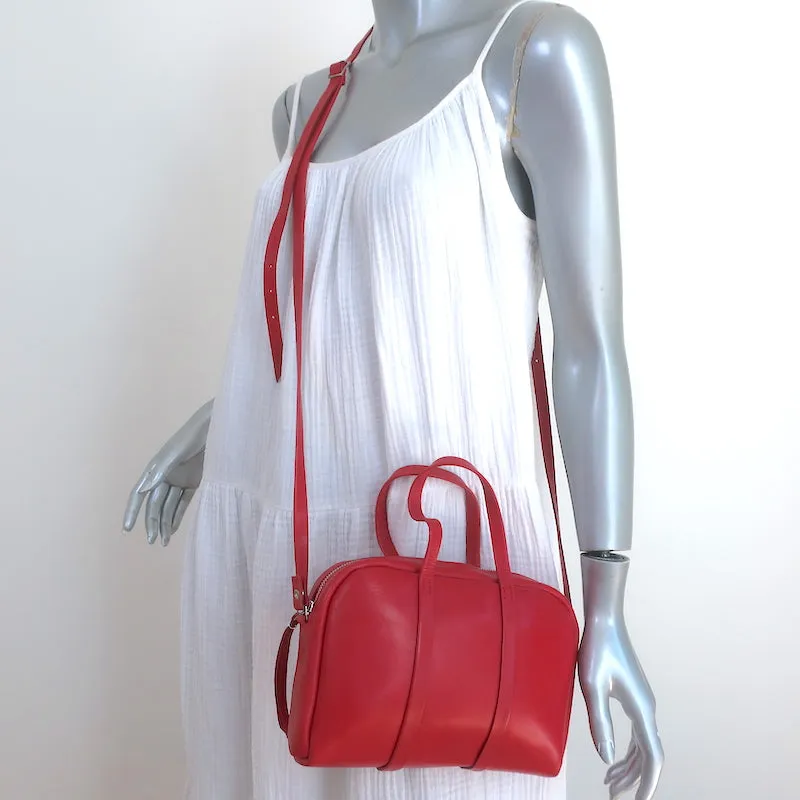 Wendy Nichol Soft Duffle Bag Red Leather Small Crossbody