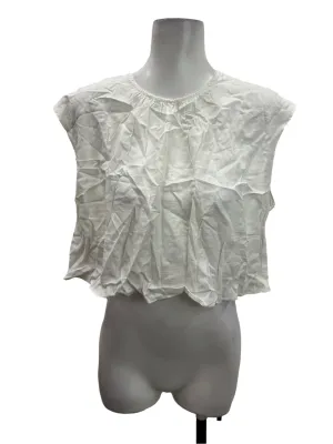 White Boxy Sleeveless Top
