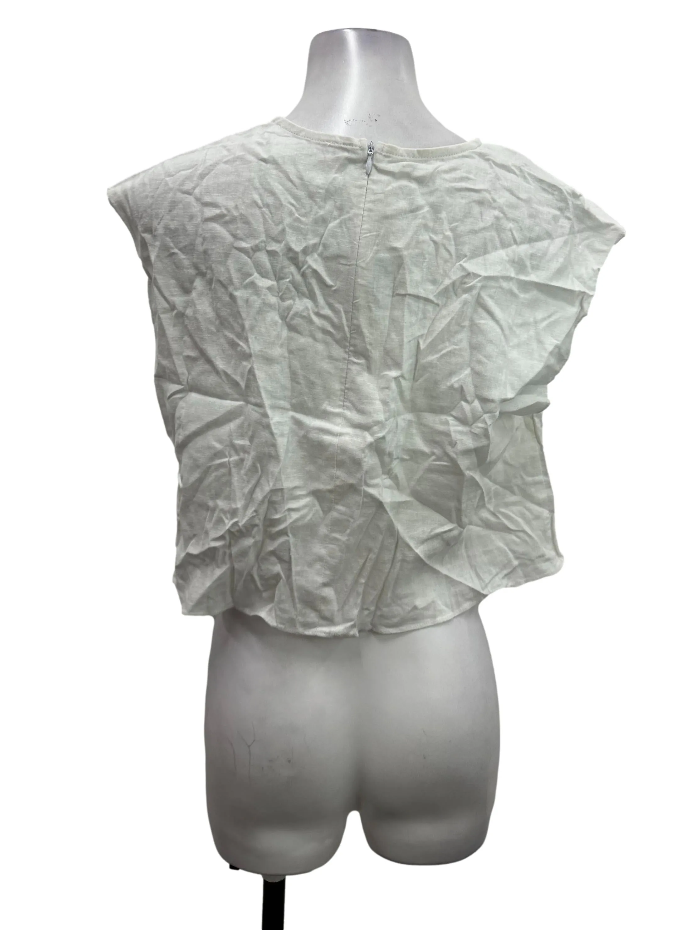 White Boxy Sleeveless Top