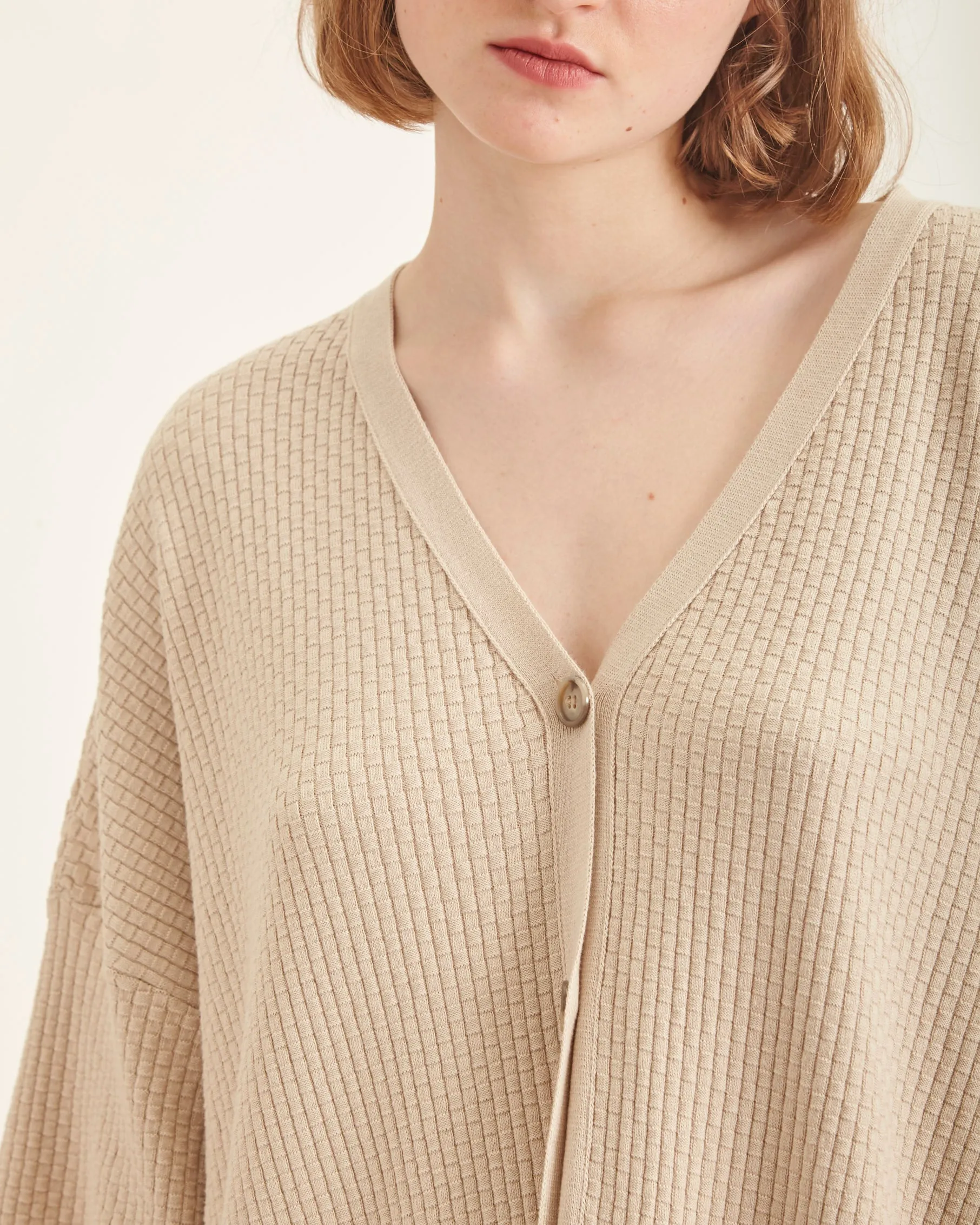 Wicker cardigan dress