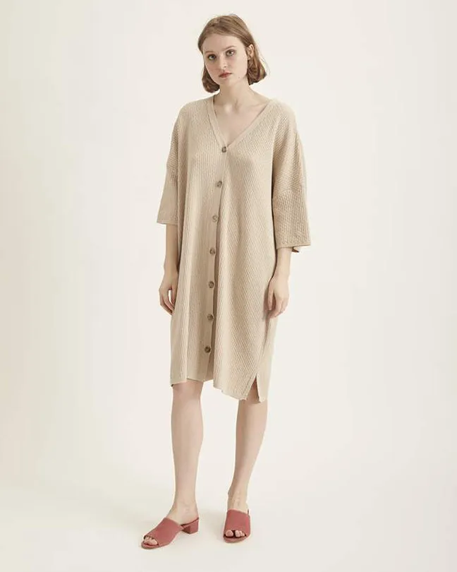 Wicker cardigan dress