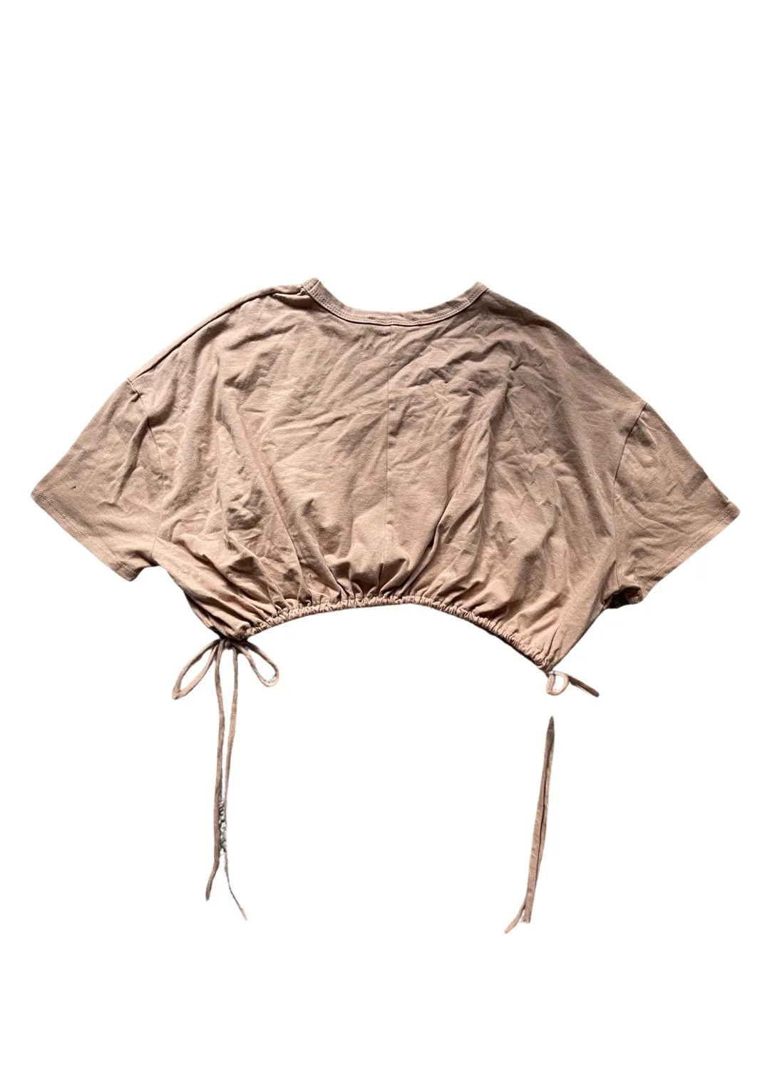Willow Boxy Crop Top - Beige