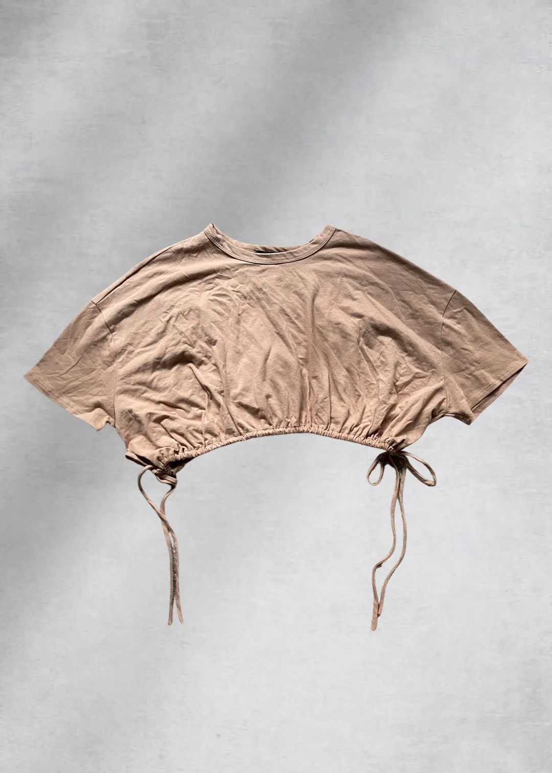 Willow Boxy Crop Top - Beige