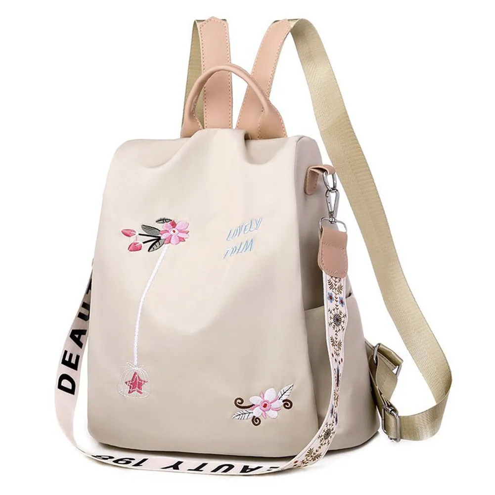 Womens AntiTheft Multipocket Backpack