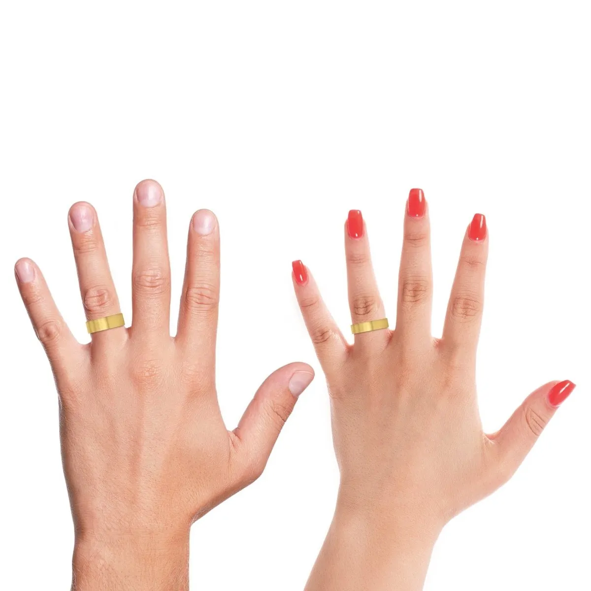 WOODPINE | Black & Red Wood, Gold Tungsten Ring, Brushed, Flat