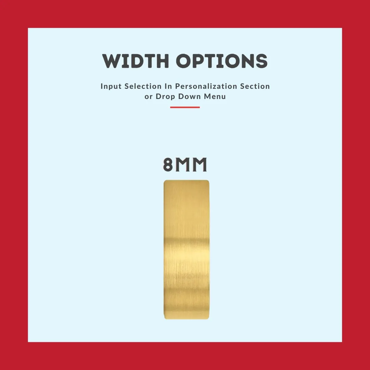 WOODPINE | Black & Red Wood, Gold Tungsten Ring, Brushed, Flat
