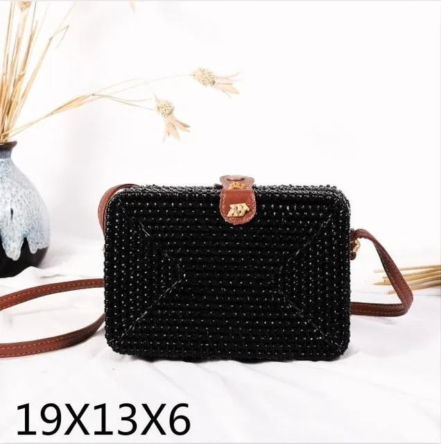 Woven box HandBags