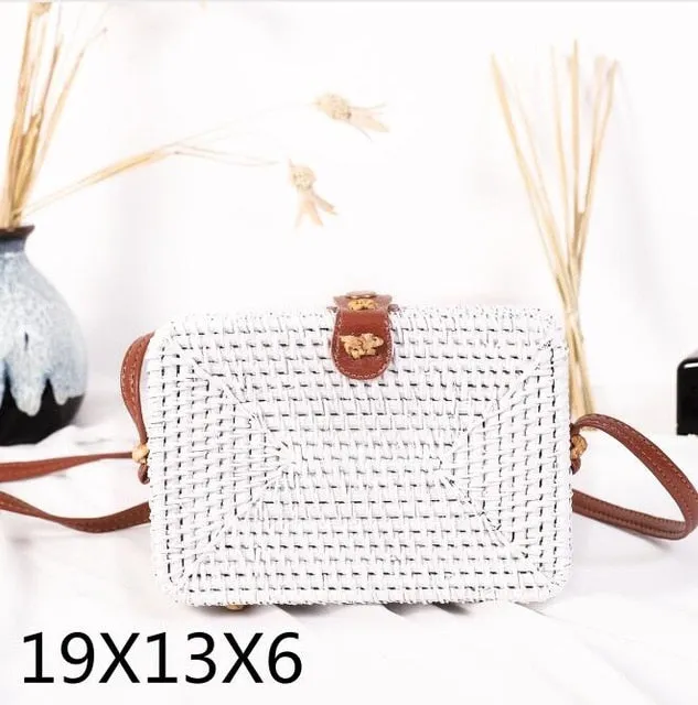 Woven box HandBags