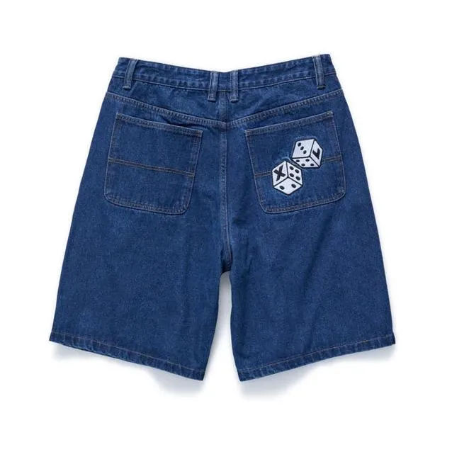 XLARGE DICE BULL DENIM SHORT RAW INDIGO