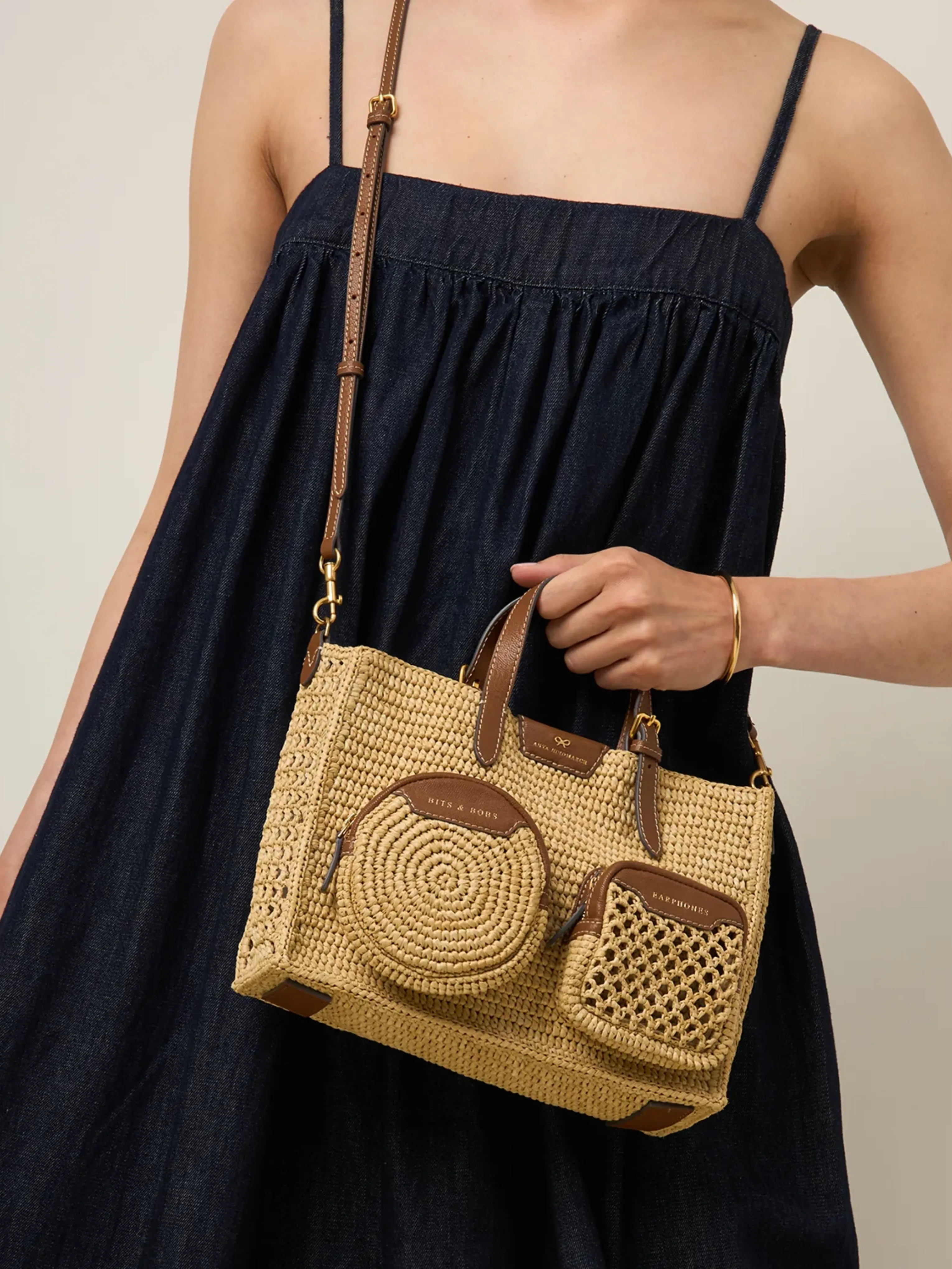 X/S Raffia Holiday Crossbody Tote