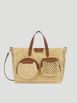X/S Raffia Holiday Crossbody Tote