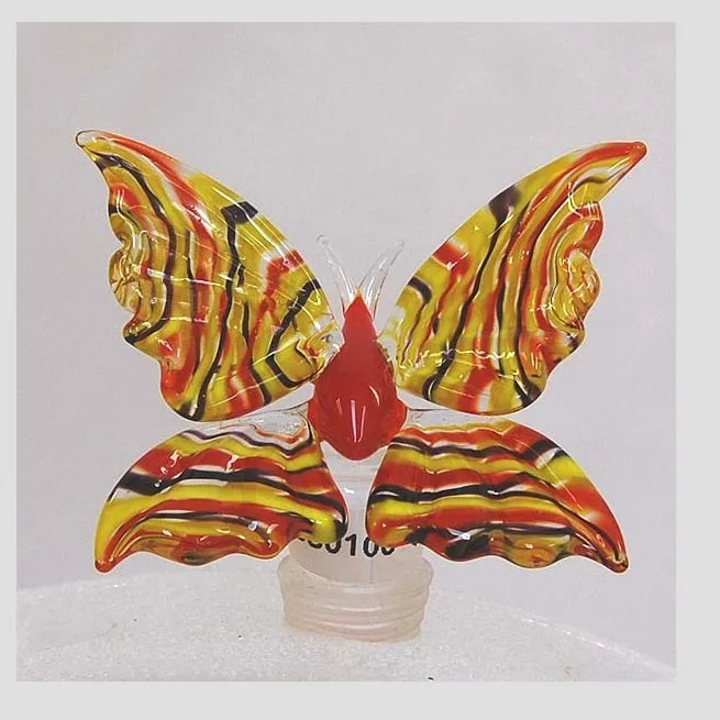 Yellow Butterfly Hand Crafted Bottle Stopper