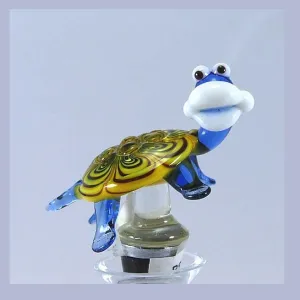 Yellow Turtle Hand Crafted Bottle Stopper