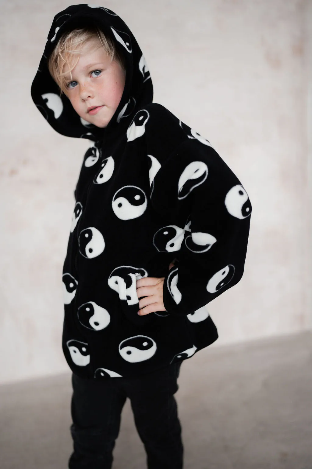 YIN YANG POLAR FLEECE KIDS HOODY