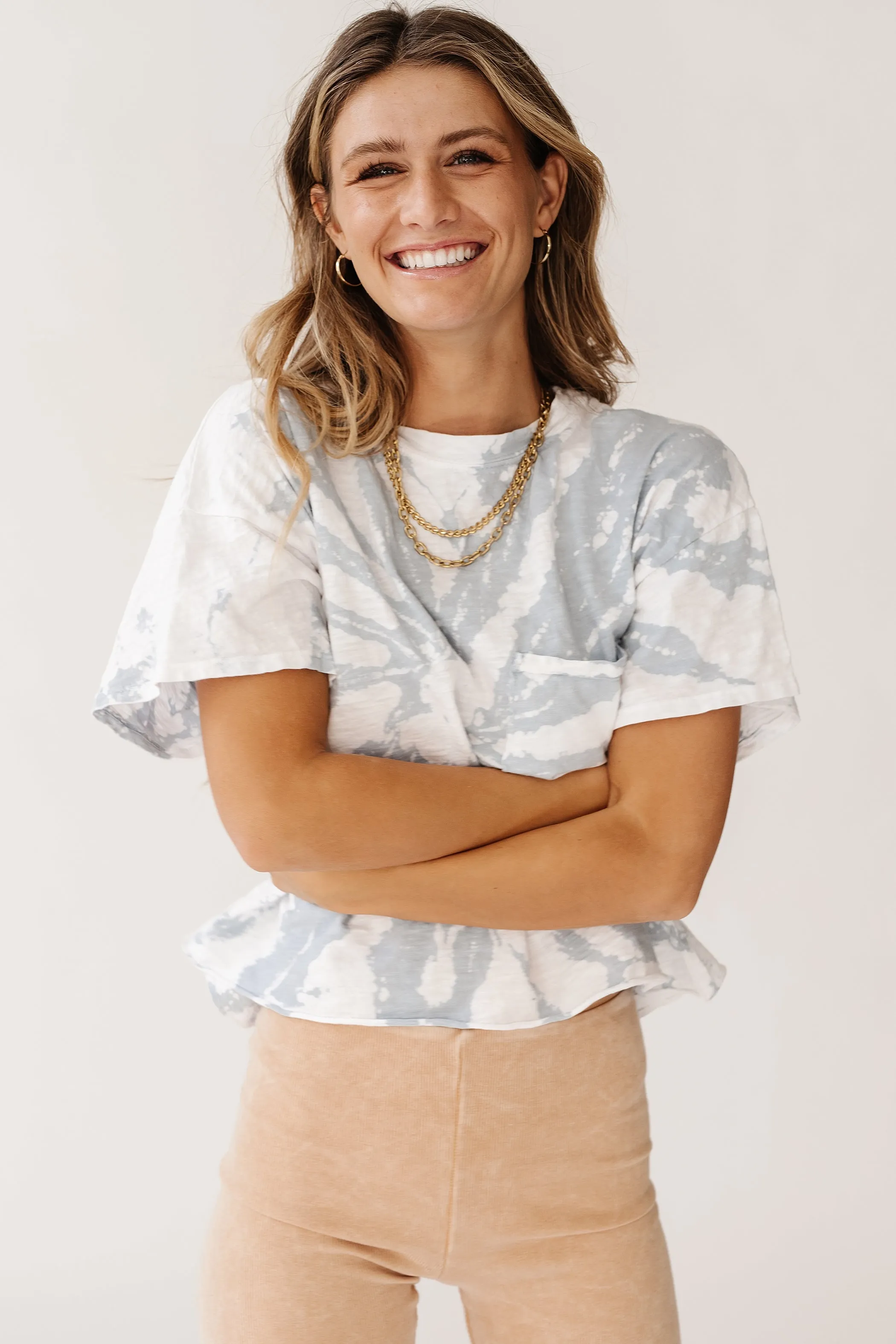 Yo Retro Tie Dye Tee// Blue