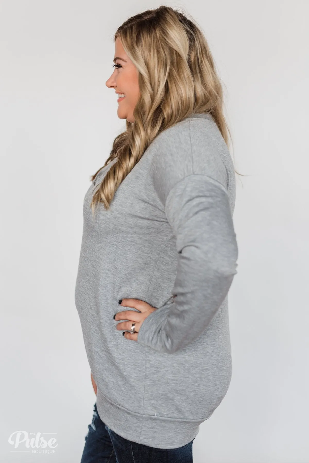 You Crossed My Path Sweatshirt- Heather Grey