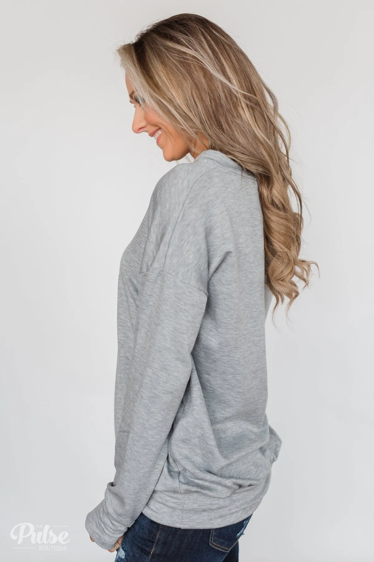 You Crossed My Path Sweatshirt- Heather Grey