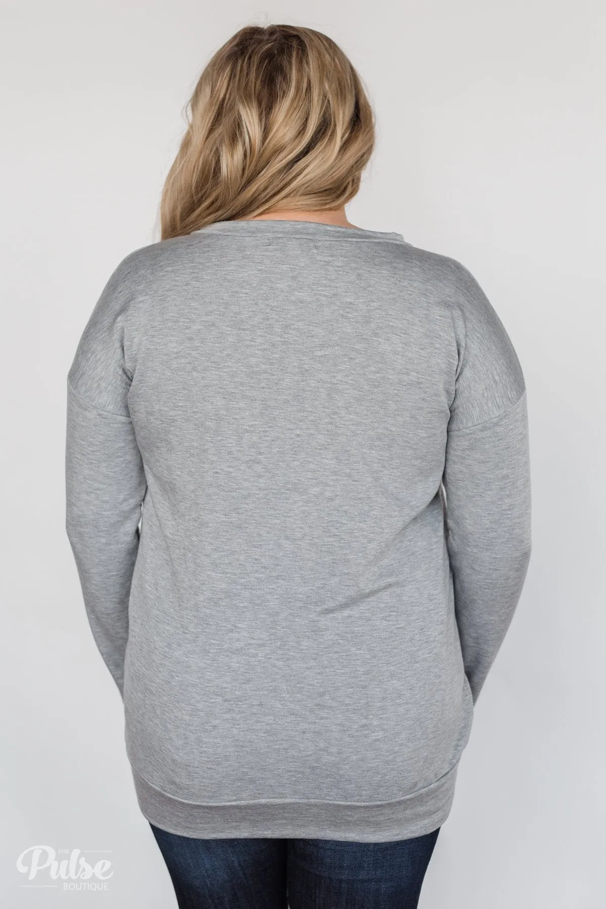 You Crossed My Path Sweatshirt- Heather Grey