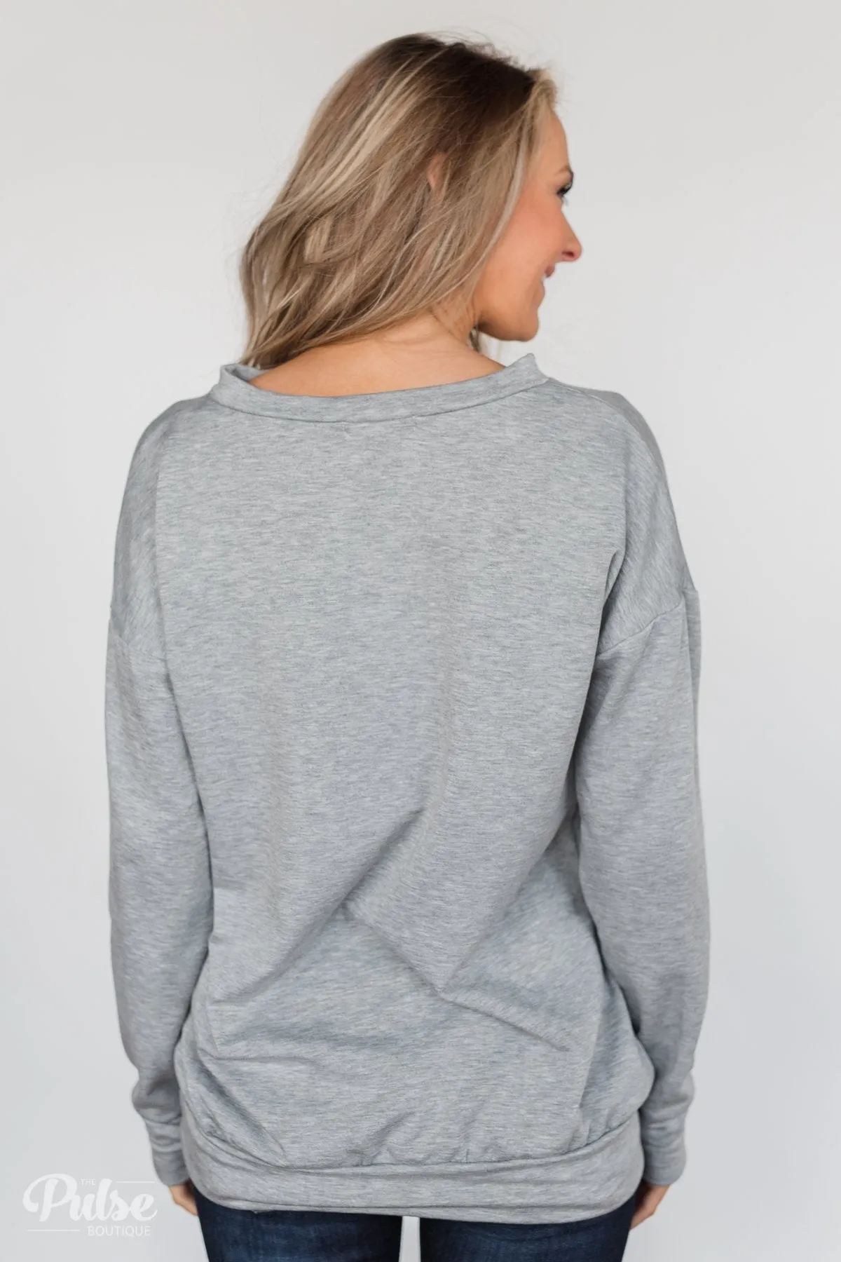 You Crossed My Path Sweatshirt- Heather Grey