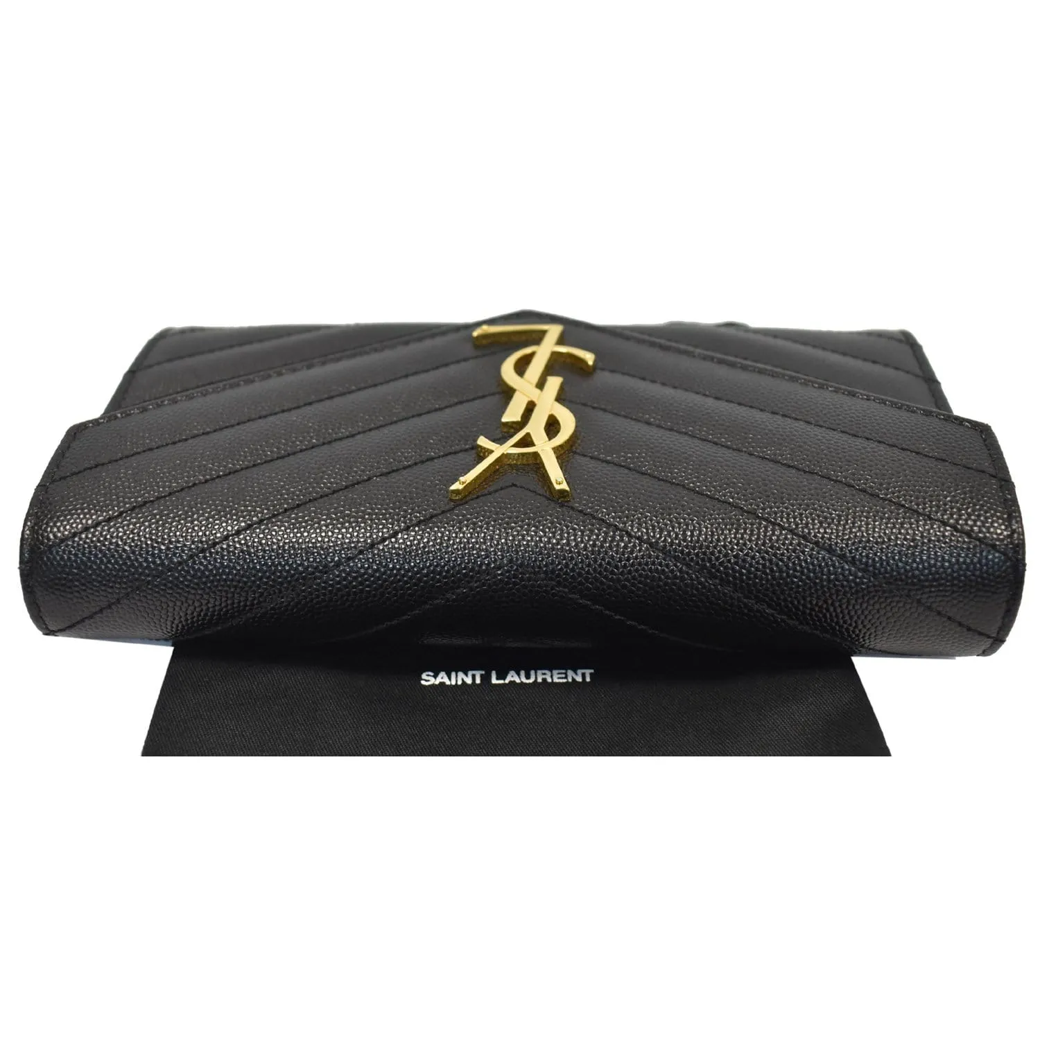 YVES SAINT LAURENT Large Grain De Poudre Wallet Black