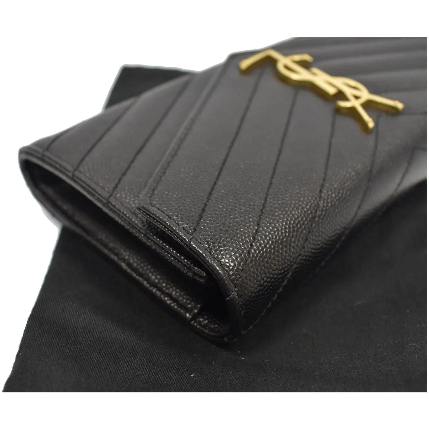 YVES SAINT LAURENT Large Grain De Poudre Wallet Black