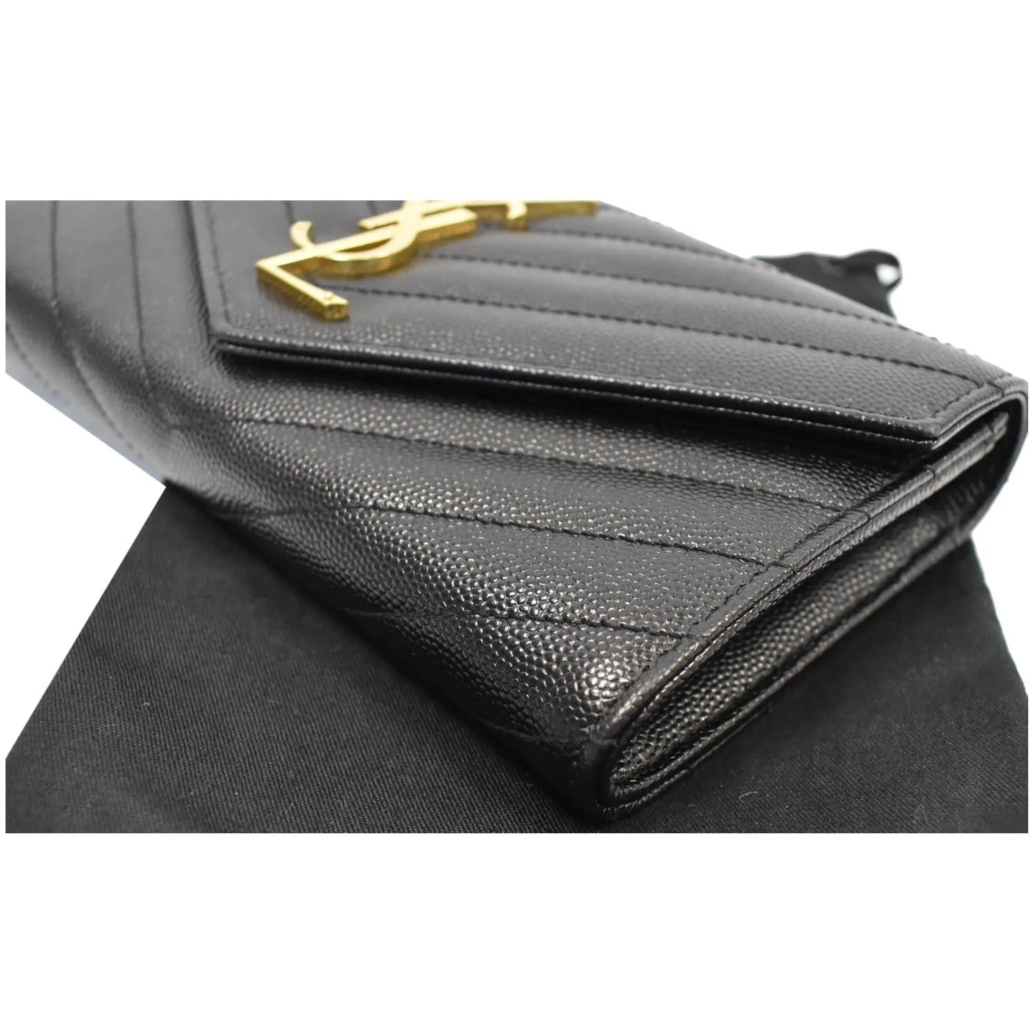 YVES SAINT LAURENT Large Grain De Poudre Wallet Black