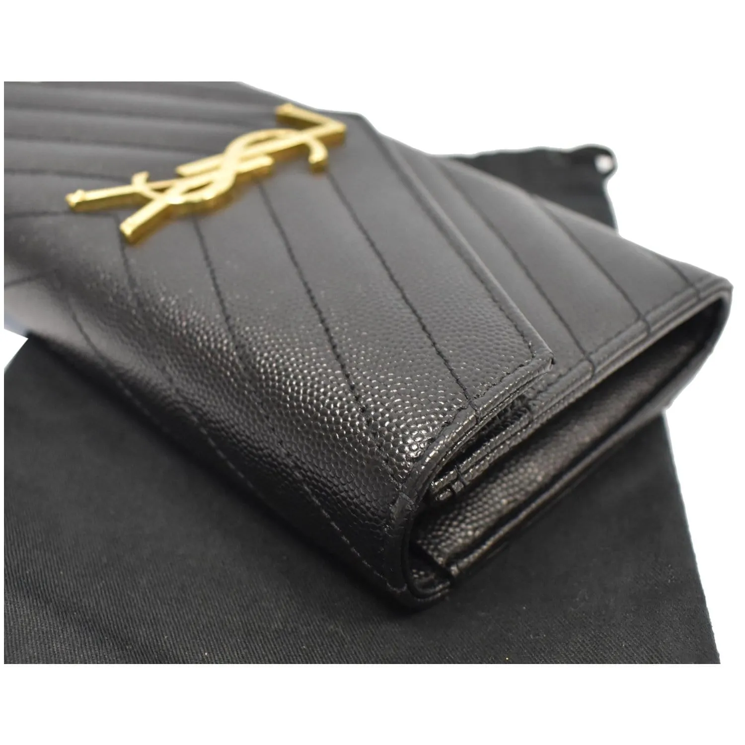 YVES SAINT LAURENT Large Grain De Poudre Wallet Black