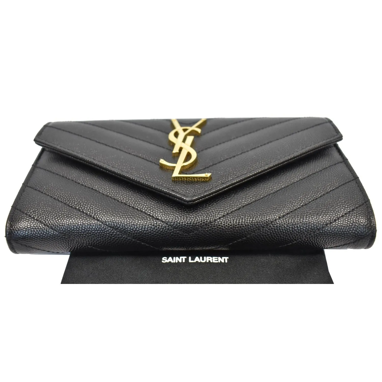 YVES SAINT LAURENT Large Grain De Poudre Wallet Black