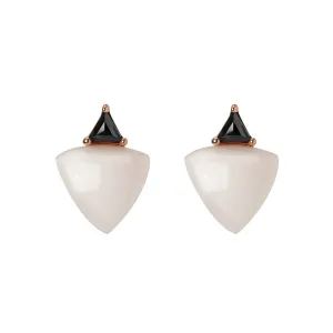 Zenobia Earrings | Pink Opal & Black Diamonds