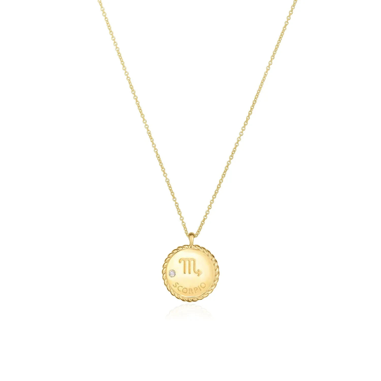 Zodiac Diamond Medallion Pendant