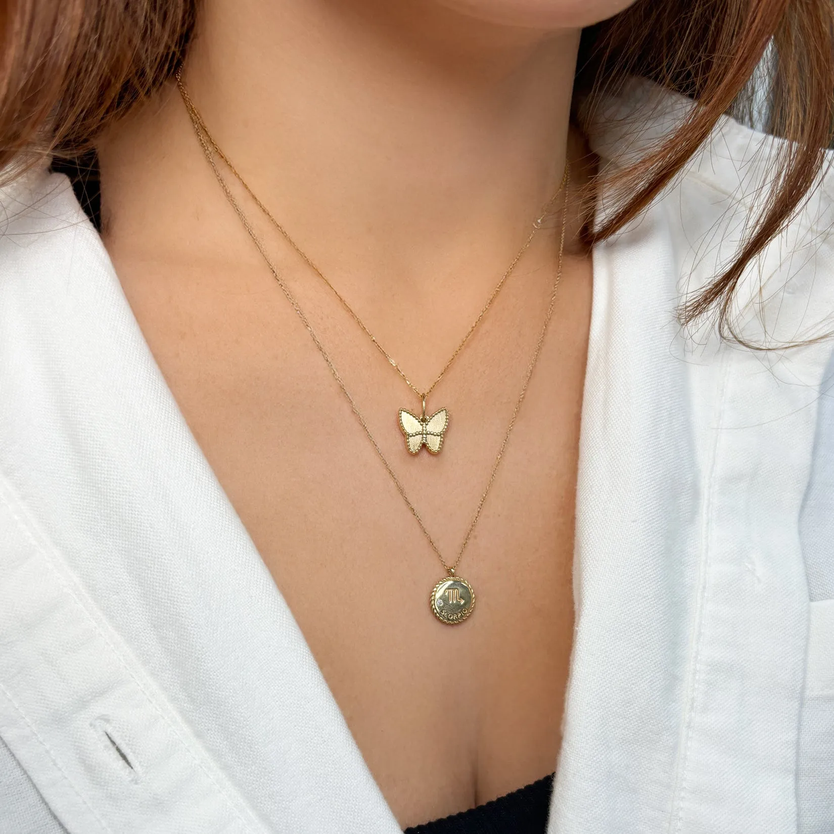 Zodiac Diamond Medallion Pendant