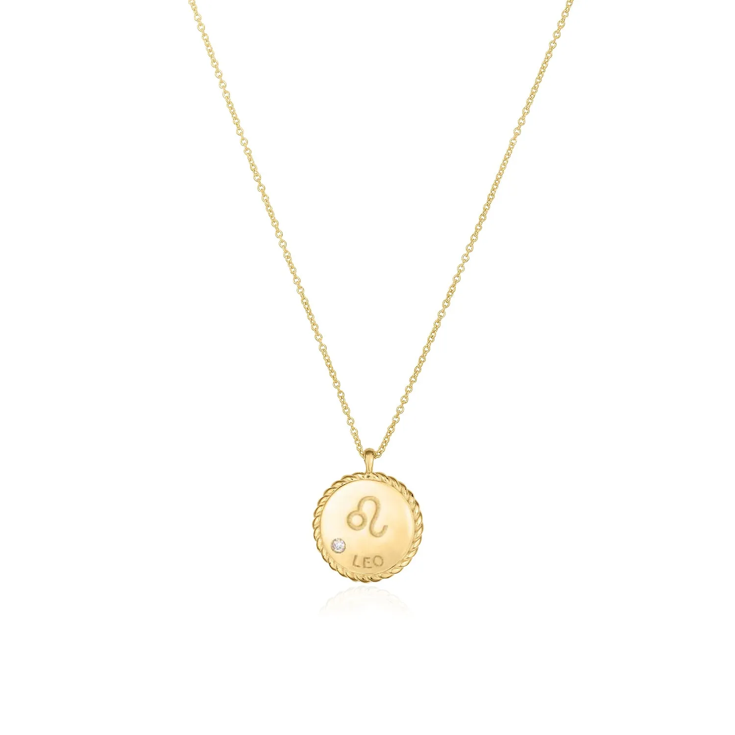 Zodiac Diamond Medallion Pendant
