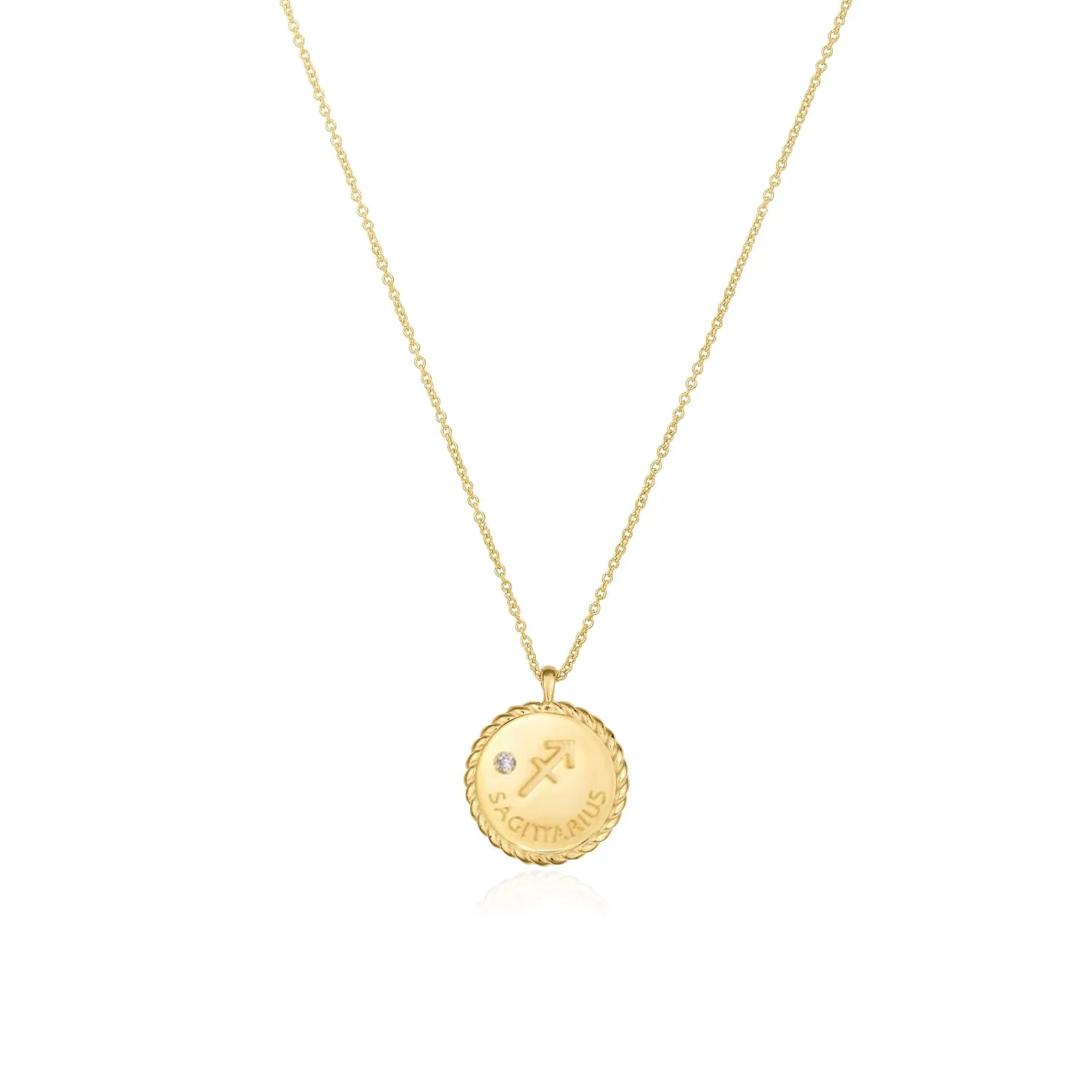 Zodiac Diamond Medallion Pendant